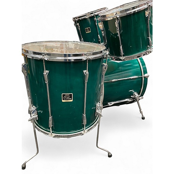 Used Yamaha 4 Piece Stage Custom Emerald Green Drum Kit