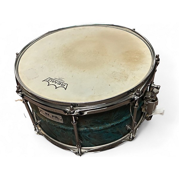Used Pork Pie 7X13 Brass Patina Snare Drum Patina Drum