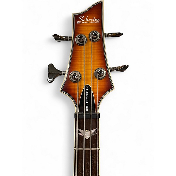 Used Schecter Guitar Research Omen Extreme 4 String SUNBURST Electric Bass Guitar