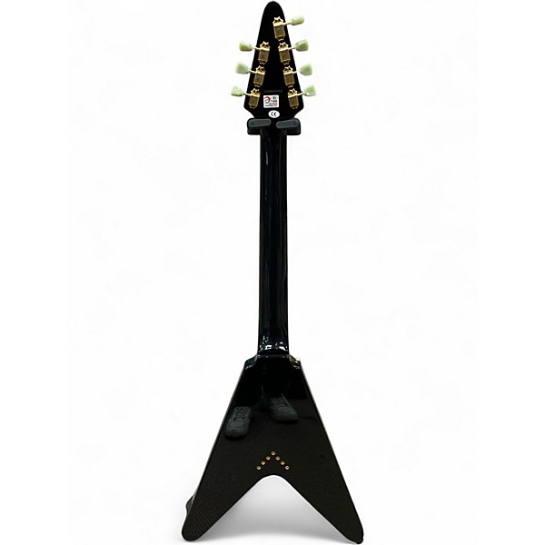 Used 2000 Epiphone 58 Korina Flying V 7 string Black Solid Body Electric Guitar