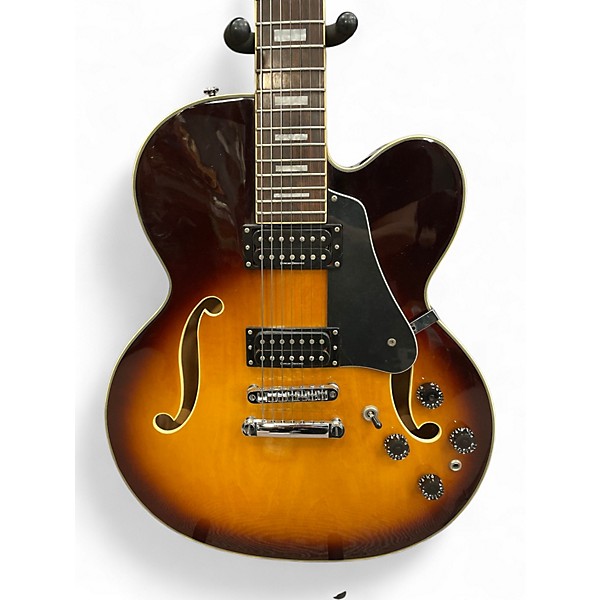 Used 1999 Schecter Guitar Research DIAMOND SERIES JAZZ 7 STRING SEMI HOLLOW Tobacco Burst Hollow Body Electric Guitar