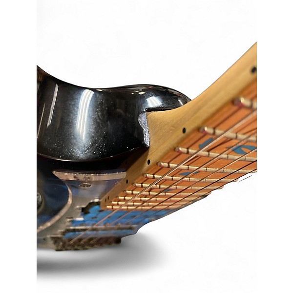 Used 2019 Ibanez JEM77FP Steve Vai Signature Blue Floral Pattern Solid Body Electric Guitar