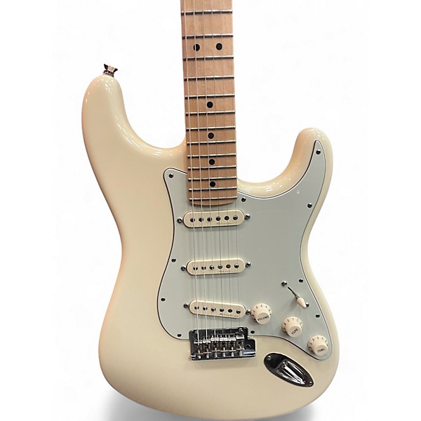 Used 2017 Fender USA PROFESSIONAL STRATOCASTER Antique White Solid Body Electric Guitar