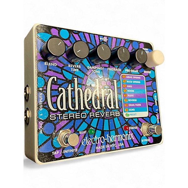 Used Electro-Harmonix Cathedral Stereo Reverb Effect Pedal