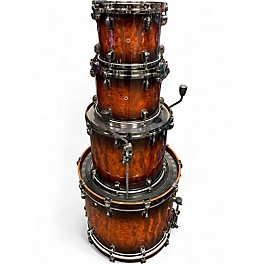 Used TAMA 4 Piece Starclassic Babinga QUILTED MOCHA BURST Drum Kit