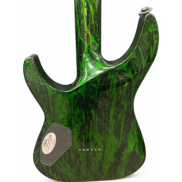 Used Schecter Guitar Research C-1 Silver Mountain Toxic Venom Solid Body Electric Guitar