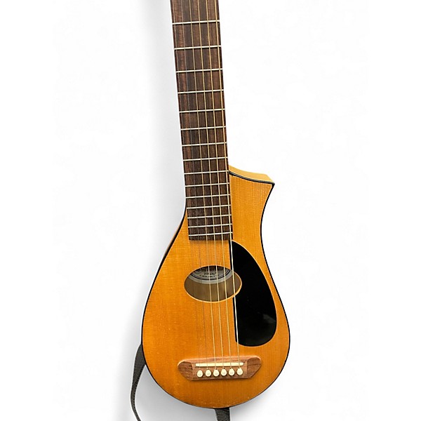 Used Vagabond Travel Guitar Left Hand Natural Acoustic Guitar