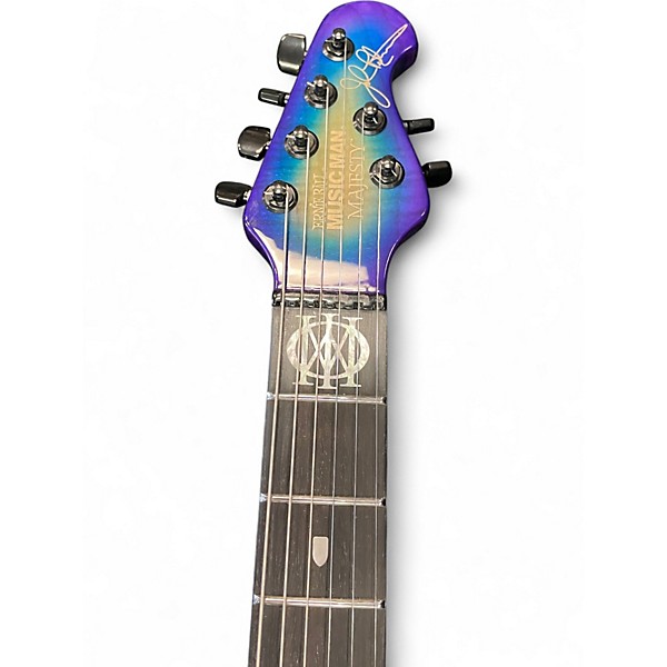 Used Ernie Ball Music Man BFR Majesty John Petrucci (signed) Arctic Aurora Solid Body Electric Guitar