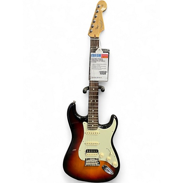 Used Fender American Professional Standard Stratocaster HSS Sunburst Solid Body Electric Guitar