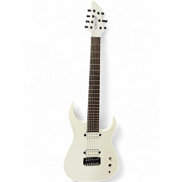 Used 2019 Schecter Guitar Research KM-7 mkiii STAGE USA Pearl White Solid Body Electric Guitar