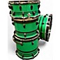 Used PRECISION DRUM CO 4 Piece PRECISION DRUM CO Green Drum Kit