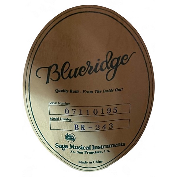 Used Blueridge Blueridge BR-243 Prewar Series 000 Aging Toner Acoustic Guitar