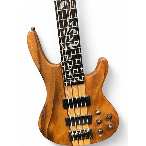 Used Rwg 5-string neck thru Natural Electric Bass Guitar