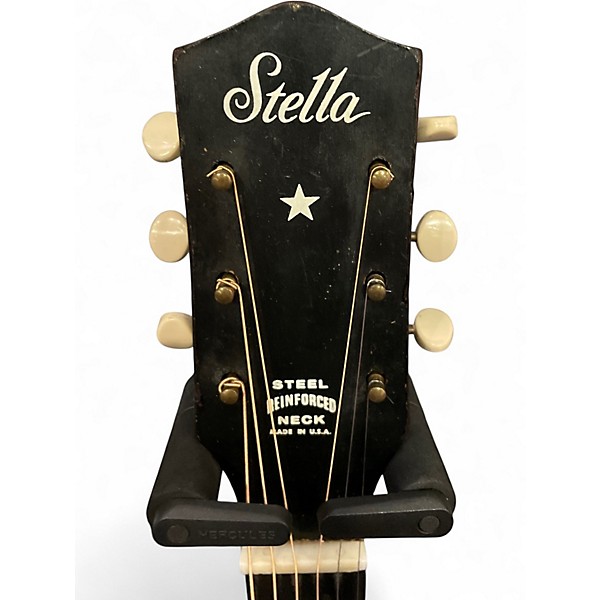 Vintage 1964 Stella H1141 Crimson Red Burst Acoustic Guitar