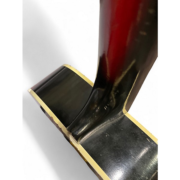 Vintage 1964 Stella H1141 Crimson Red Burst Acoustic Guitar