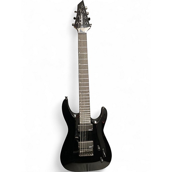 Used Jackson JS22-7 Dinky 7 String Black Solid Body Electric Guitar
