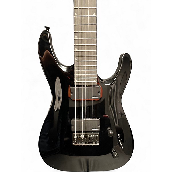 Used Jackson JS22-7 Dinky 7 String Black Solid Body Electric Guitar
