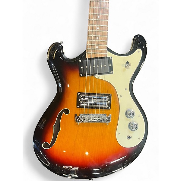 Used Danelectro 66BT Tobacco Burst Hollow Body Electric Guitar