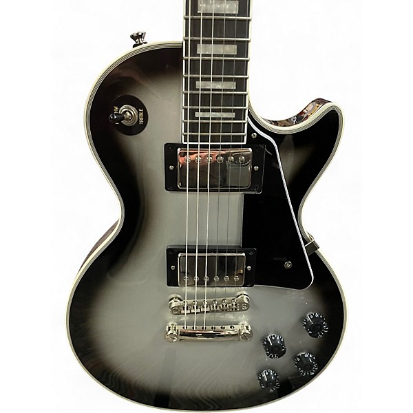 Used Epiphone Les Paul Custom Silverburst Solid Body Electric Guitar