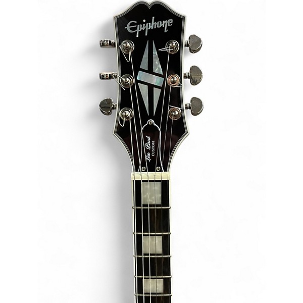 Used Epiphone Les Paul Custom Silverburst Solid Body Electric Guitar