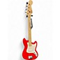 Used Squier Bronco Red Electric Bass Guitar thumbnail