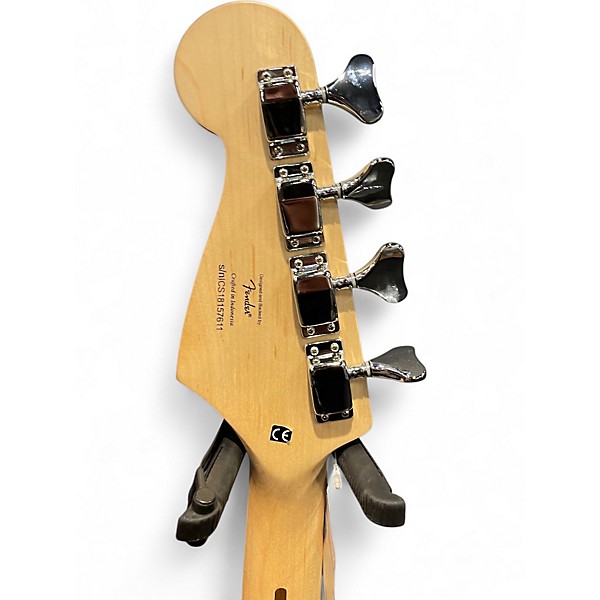 Used Squier Bronco Red Electric Bass Guitar