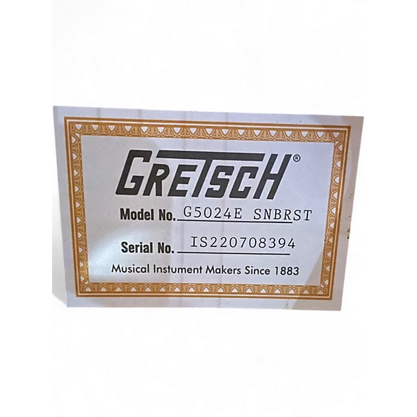 Used Gretsch Guitars G5024E Rancher Sunburst Acoustic Electric Guitar