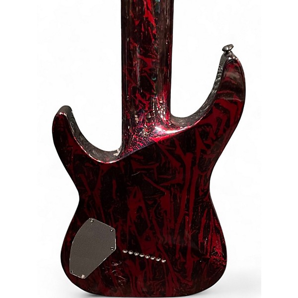 Used Schecter Guitar Research C8 Silver Mountain  Blood Moon Solid Body Electric Guitar