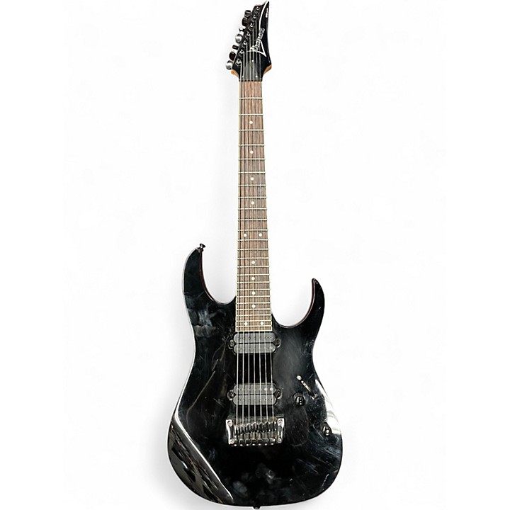 Used Ibanez RG7321 7 String Black Solid Body Electric Guitar Black