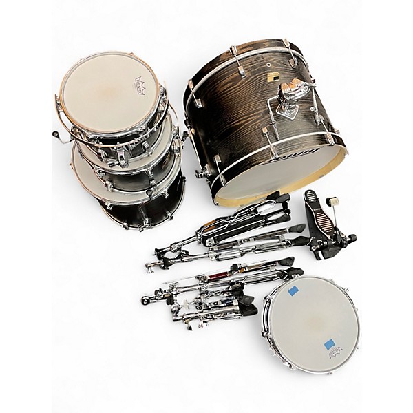 Used Ludwig 5 Piece BackBeat Elite 5-Piece Complete Midnight Grain Drum Kit