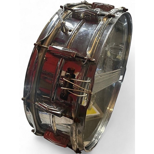 Used Ludwig 14in Chrome over brass super snare Silver Drum