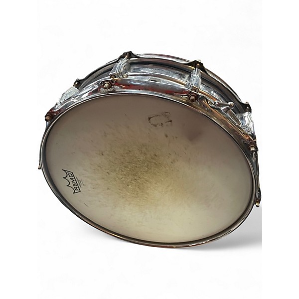 Used Ludwig 14in Chrome over brass super snare Silver Drum
