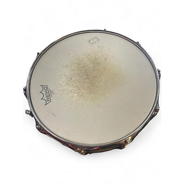 Used Ludwig 14in Chrome over brass super snare Silver Drum