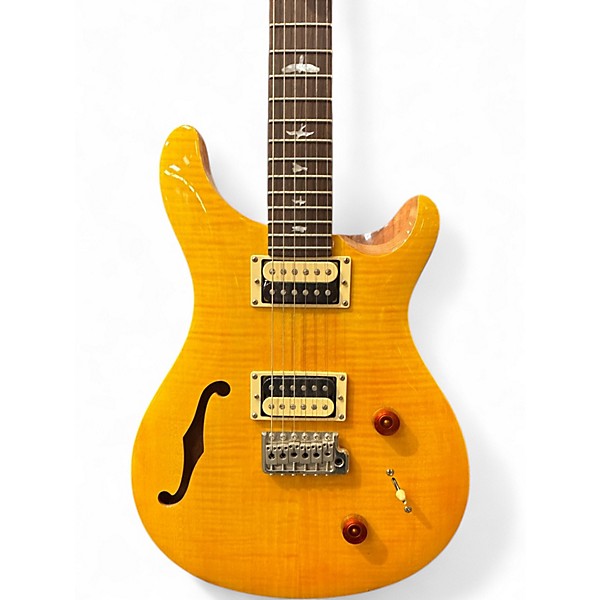 Used PRS SE Custom 22 Semi-Hollowbody SANTANA YELLOW Hollow Body Electric Guitar