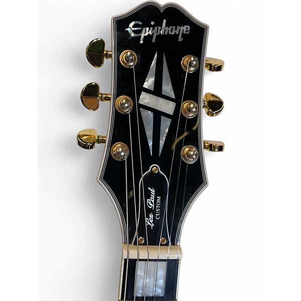 Used Epiphone Les Paul Custom Black Solid Body Electric Guitar