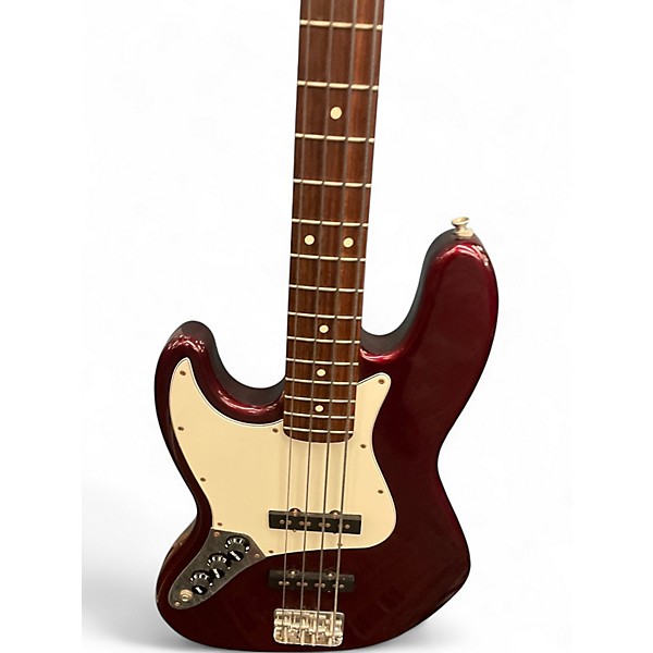 Used Fender Player Jazz Bass Left Handed Midnight Wine Electric Bass Guitar