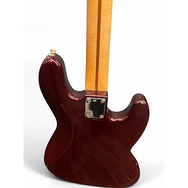 Used Fender Player Jazz Bass Left Handed Midnight Wine Electric Bass Guitar