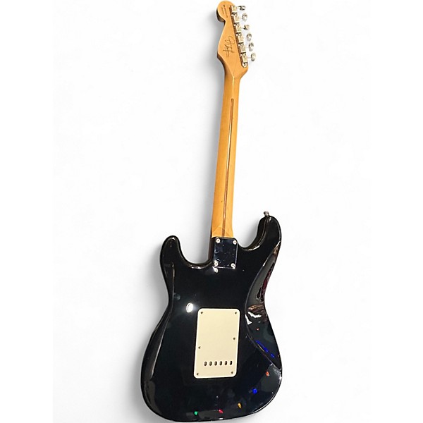 Used Fender JIMMY VAUGHN STRATOCASTER  Black and White Solid Body Electric Guitar