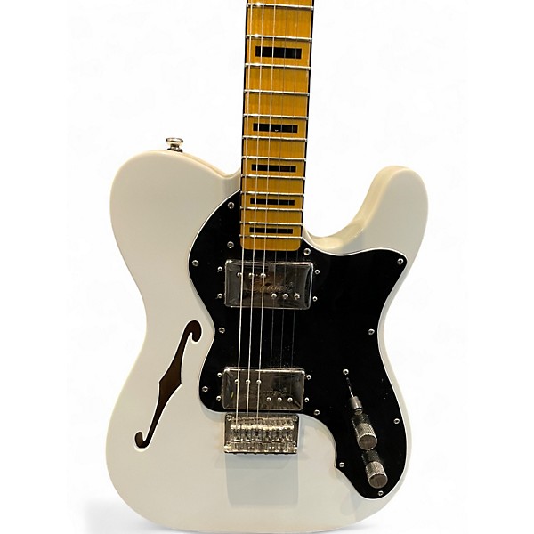 Used Squier Classic Vibe 70s Thinline Telecaster white Hollow Body Electric Guitar