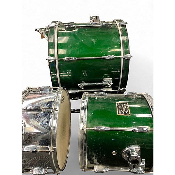 Used Pearl 5 Piece Export Emerald Green Drum Kit