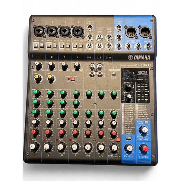 Used Yamaha MG10XU 10 Channel Mixer with Effects Unpowered Mixer