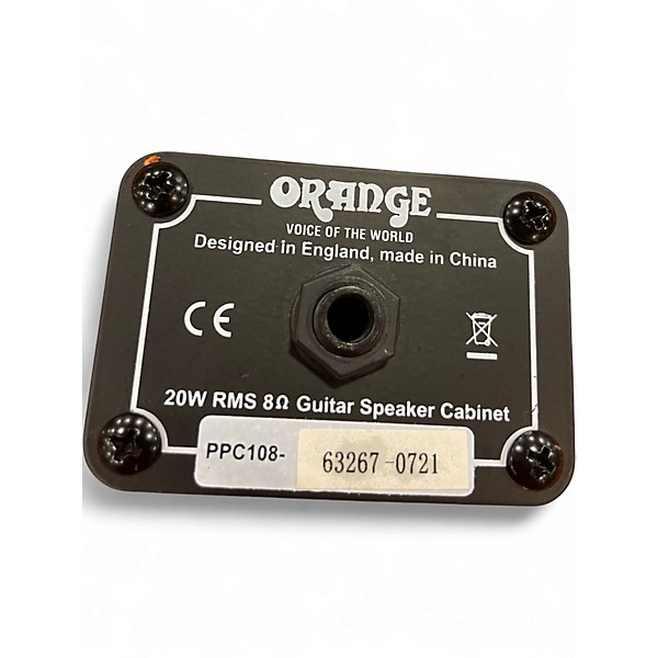 Used Orange Amplifiers PPC-108 PPC108 1XEIGHT CABINET GUITAR ORANGE Guitar Cabinet