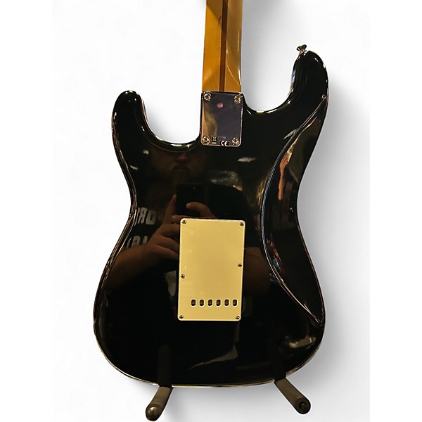 Used 2008 Fender Standard Stratocaster Black Solid Body Electric Guitar