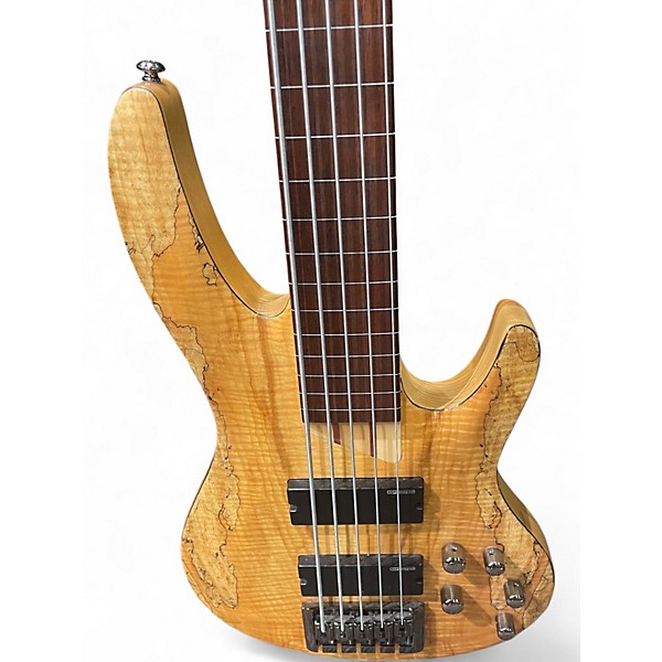 Used ESP B205 5 String Spalted Maple Electric Bass Guitar