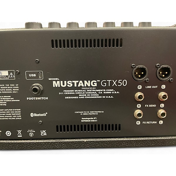 Used Fender GTX50 Mustang 1X12 Guitar Combo Amp