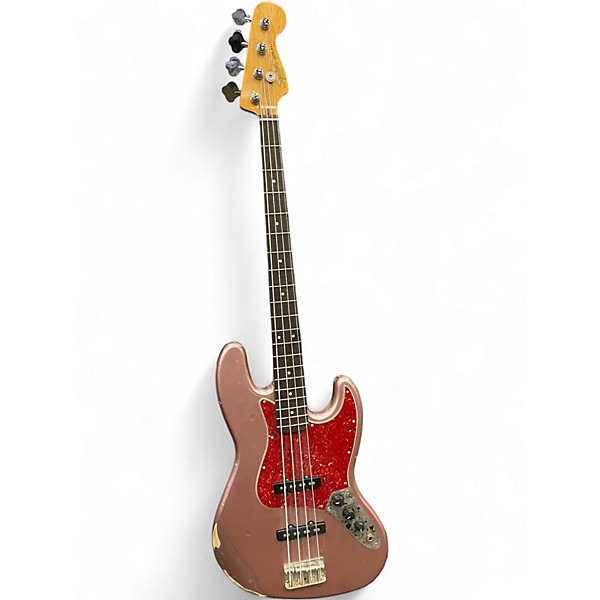 Used 2021 Squier Affinity Jazz Bass Burgundy Mist Electric Bass Guitar