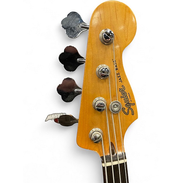 Used 2021 Squier Affinity Jazz Bass Burgundy Mist Electric Bass Guitar