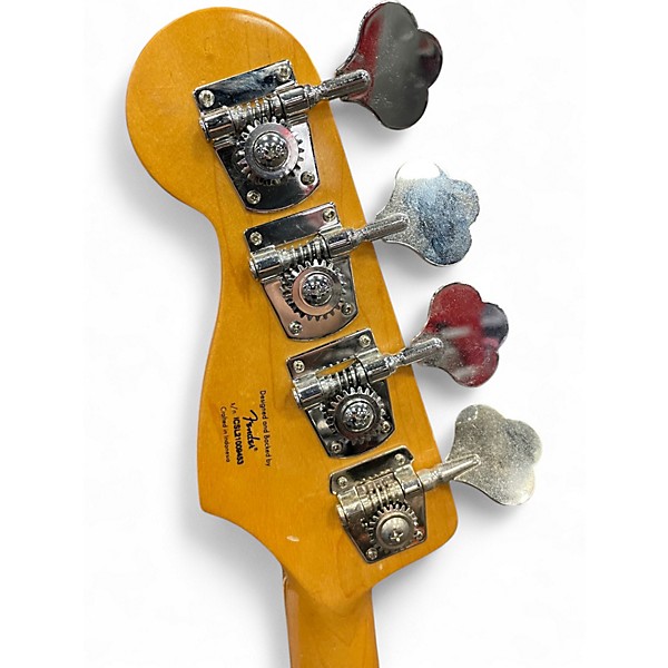 Used 2021 Squier Affinity Jazz Bass Burgundy Mist Electric Bass Guitar