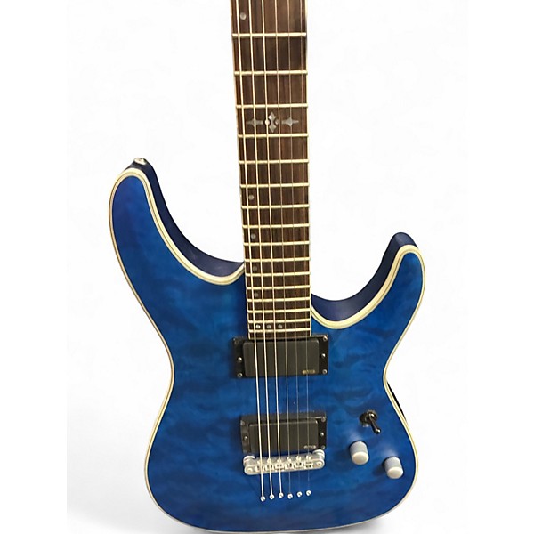 Used Schecter Guitar Research C1 Platinum SATIN MIDNIGHT BLUE Solid Body Electric Guitar