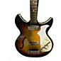 Vintage 1960s Harmony H-81 Rebel 3 Color Sunburst Hollow Body Electric Guitar
